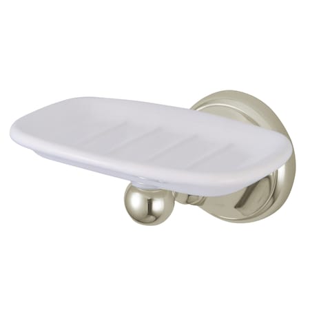 Kingston Brass Metropolitan Wall Mount Soap Dish Holder, Brushed Nickel BA4815SN